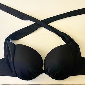 H&M Padded Bikini Top | Color: Black | Size Medium | Cup 36 C